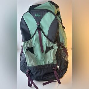Rei Co-op Grand Tour 80L Travel Pack Womens Backpack Green Gray Bag Water Resist